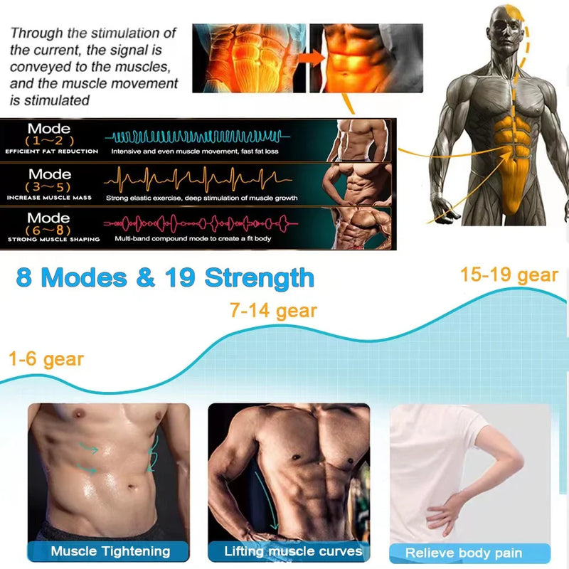 EMS Estimulador Muscular – Tonifique Seu Corpo e Alivie Suas Dores de Forma Prática e Eficiente!